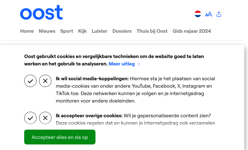 www.rtvoost.nl The Sinterklaasjournaal Zwartepieten discussion hardly plays a role in Overijssel: "We follow ... 