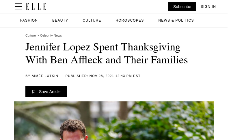 www.elle.com Jennifer lópez Ben Affleck  