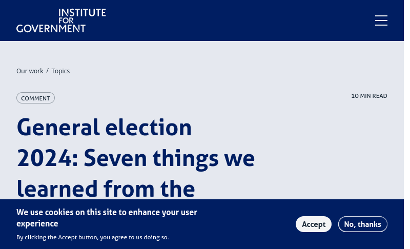 www.instituteforgovernment.org.uk   